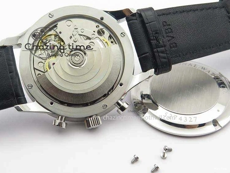 MIROTIME 0313 Modern Portuguese IW371404 ZF V3 1:1 Best Edition SS Black Dial On Black Leather Strap A 7267